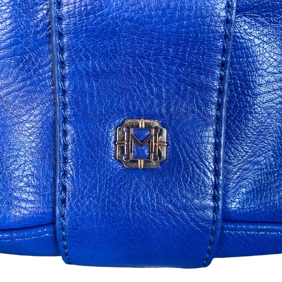 Monet Blue Crossbody Purse with Gold Hardware - Picture 10 of 14
